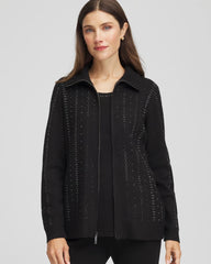 Chico's - Zenergy® Luxe Diamante Zip Cardigan