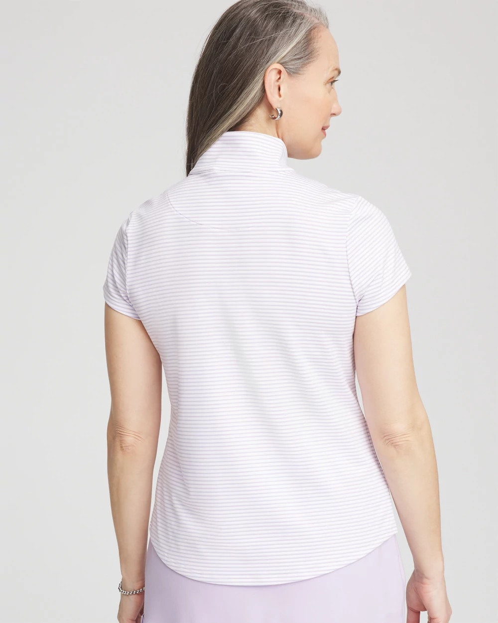 Chico's - Zenergy® Striped UPF Short-Sleeve Top
