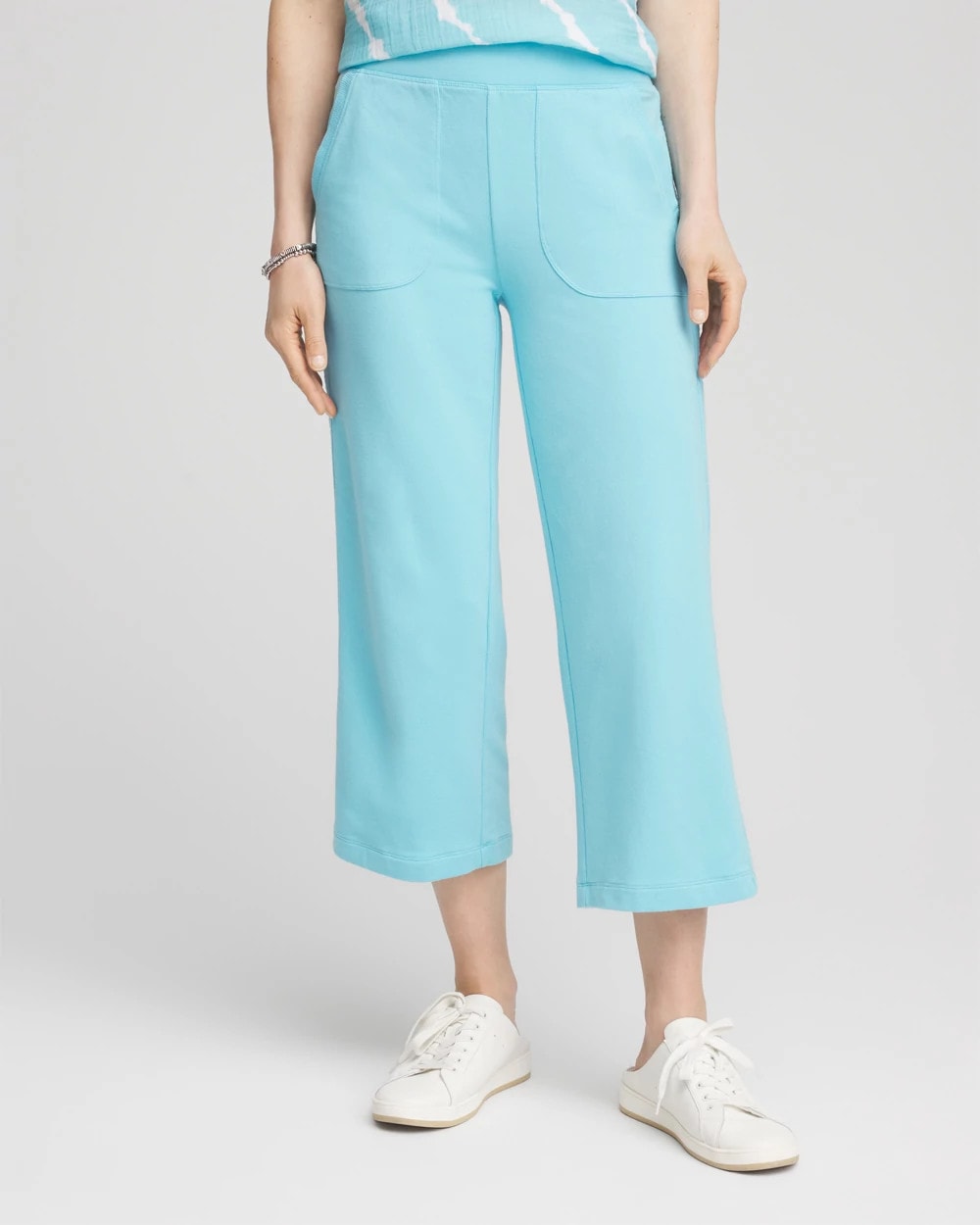 Chico's - Zenergy® French Terry Gauze-Inset Cropped Pants