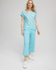 Chico's - Zenergy® French Terry Gauze-Inset Cropped Pants
