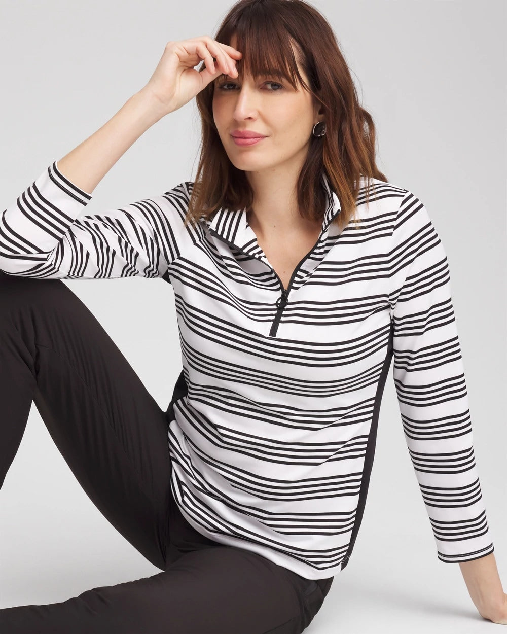 Chico's - Zenergy® UPF Stripe Long Sleeve Top