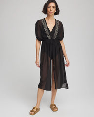 Chico's - Miraclesuit® Beach Embroidered Long Kimono