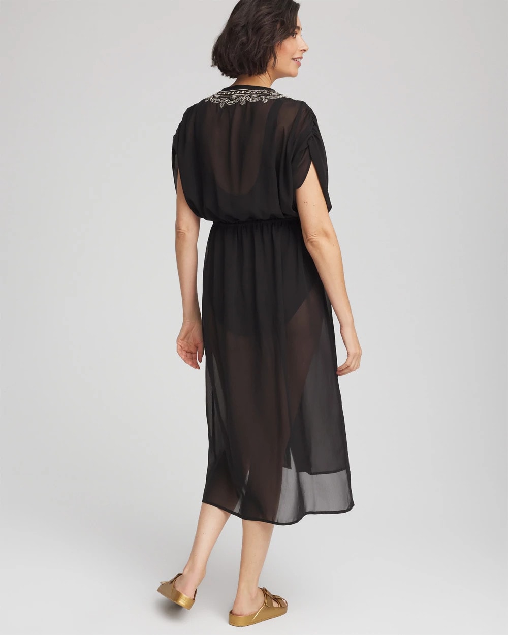 Chico's - Miraclesuit® Beach Embroidered Long Kimono