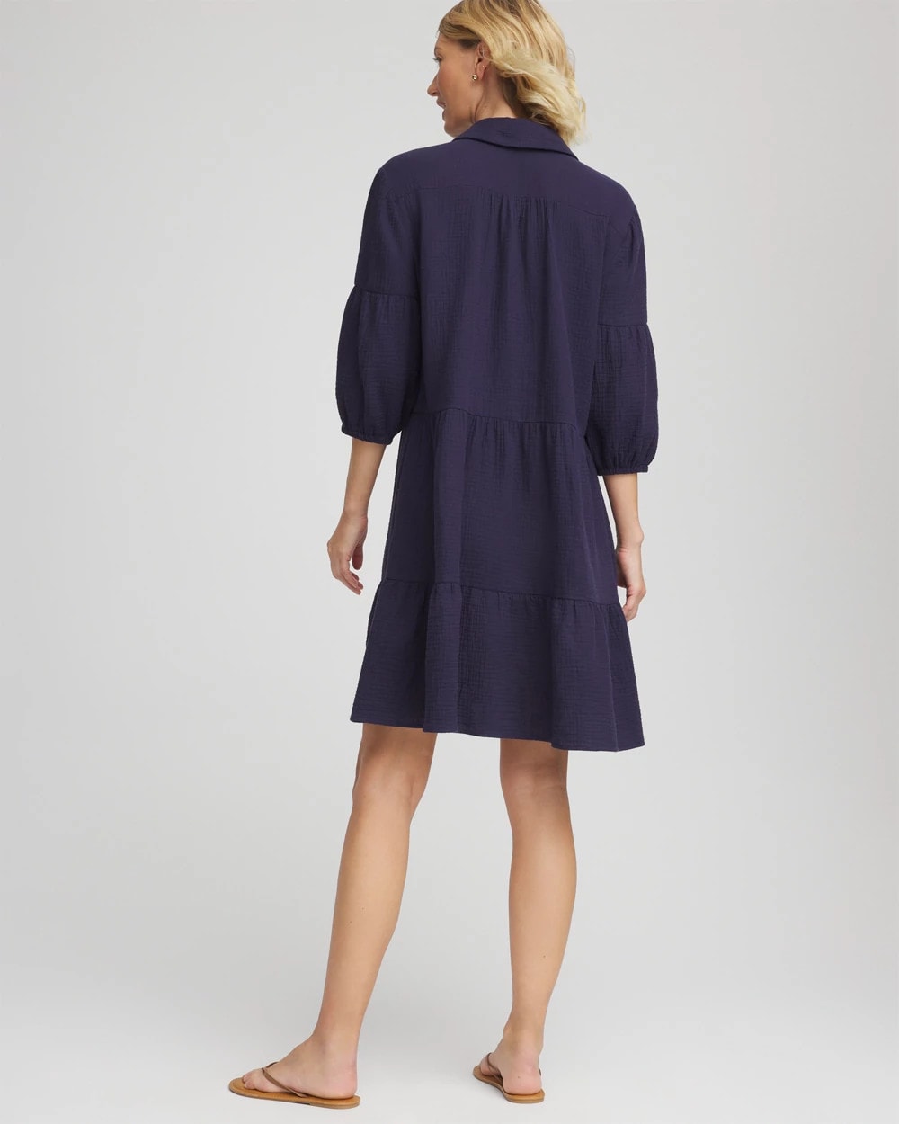 Chico's - Woven Tiered Swim Cover-Up Dress