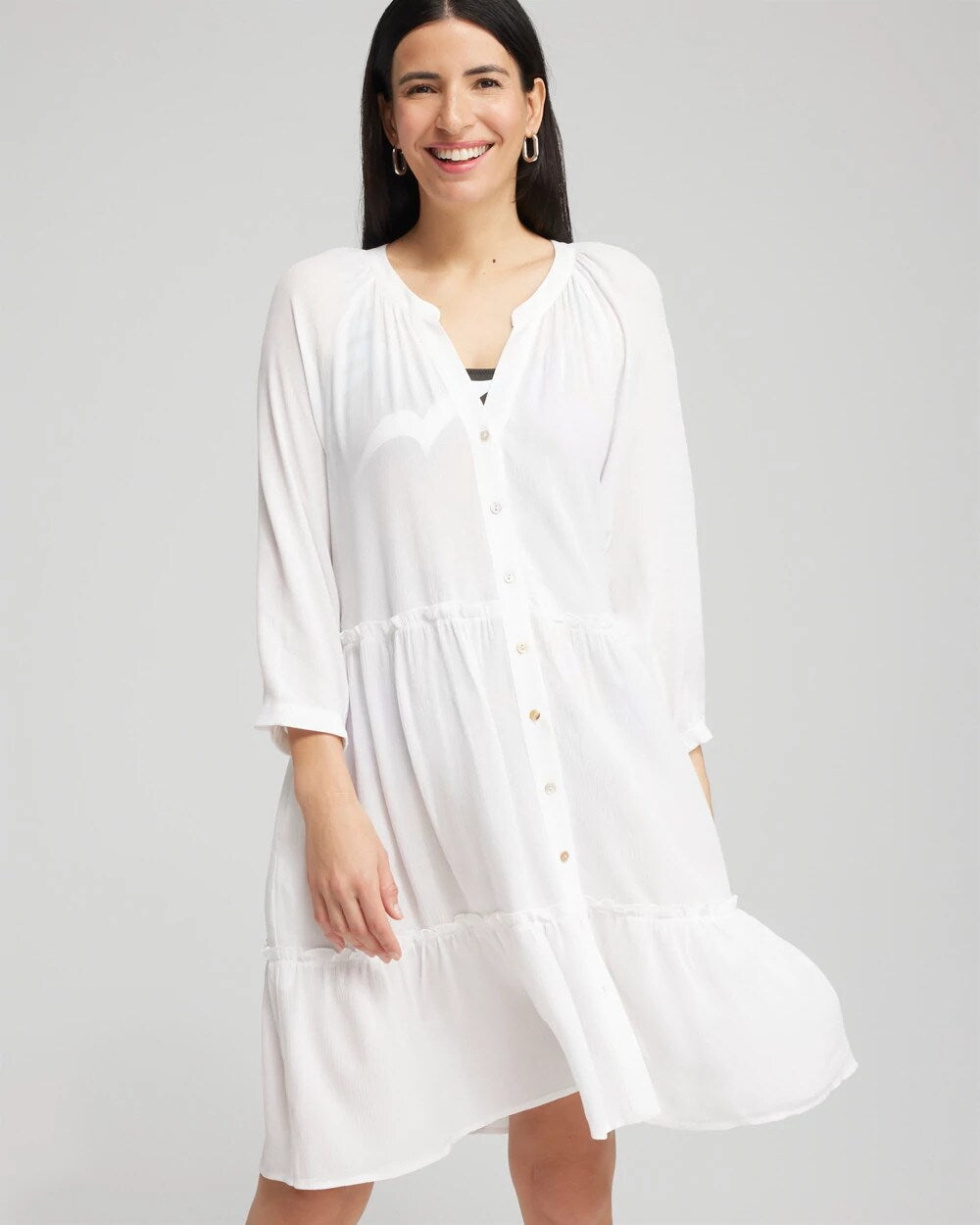 Chico's - Button Front Swim Coverup