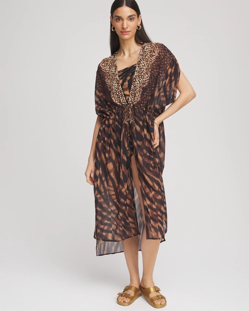 Chico's - Miraclesuit® Raya De Safari Kimono Cover-Up