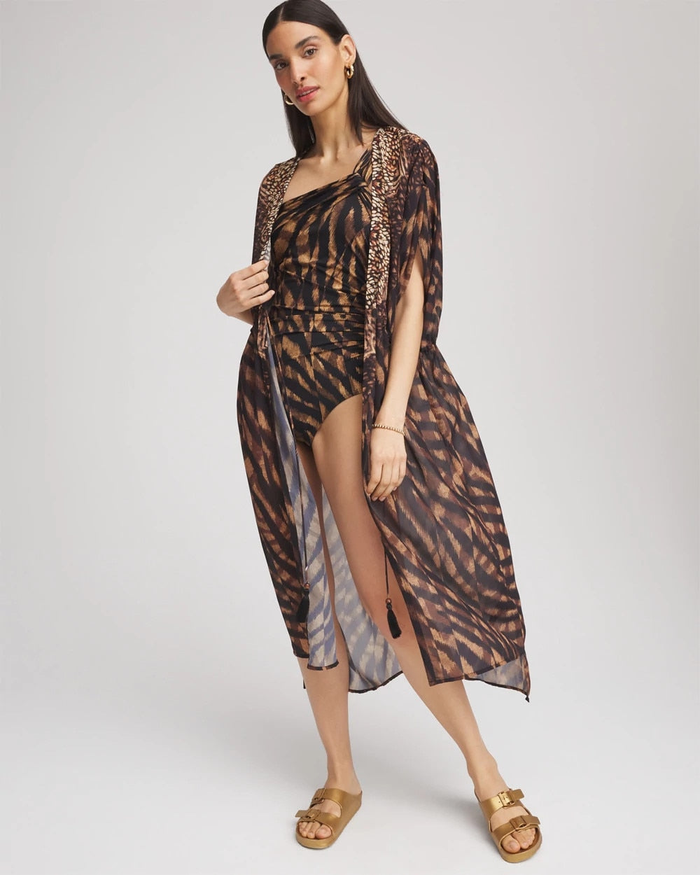 Chico's - Miraclesuit® Raya De Safari Kimono Cover-Up