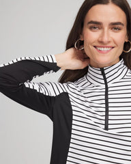 Chico's - Zenergy® UPF Striped Block Half Zip
