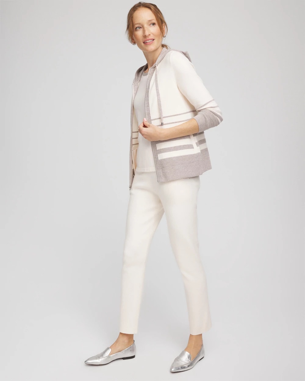 Chico's - Zenergy® Luxe Metallic Striped Sweater