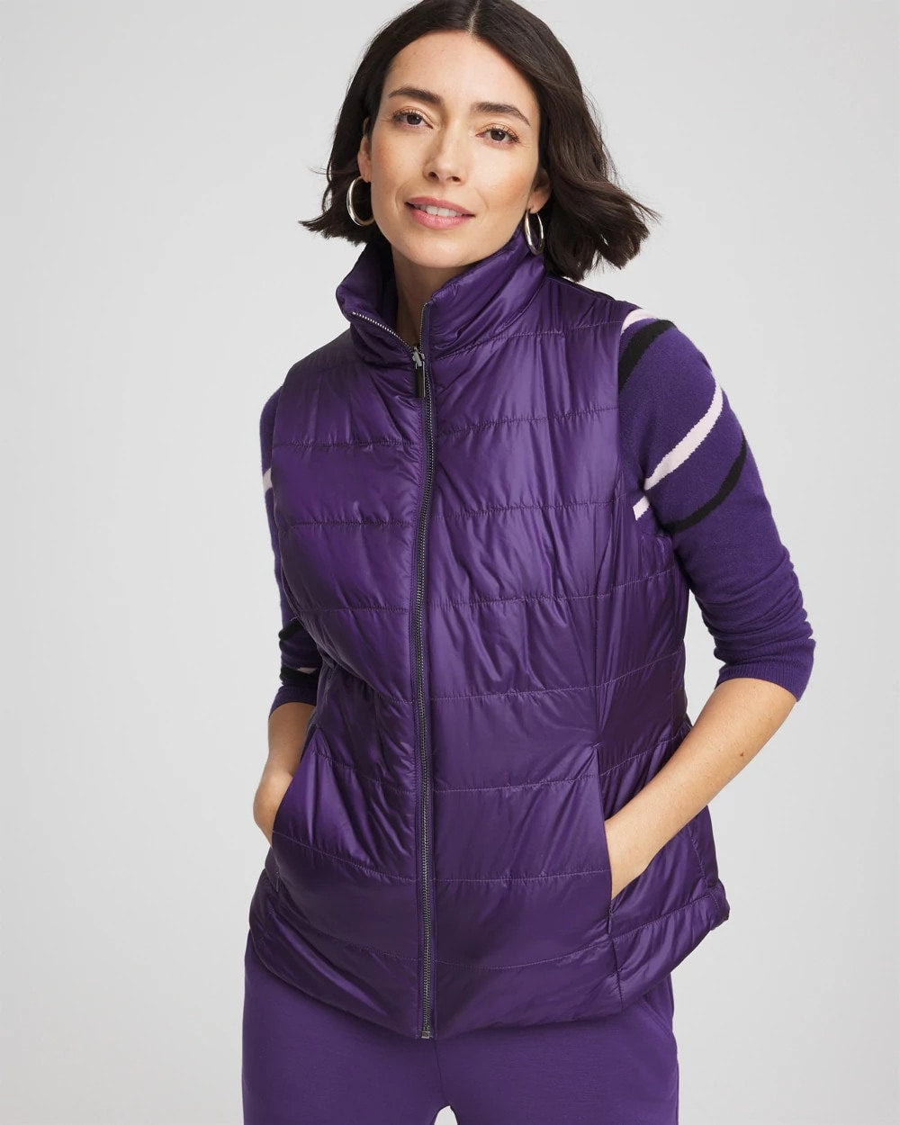 Chico's - Zenergy® Reversible Velvet Puffer Vest