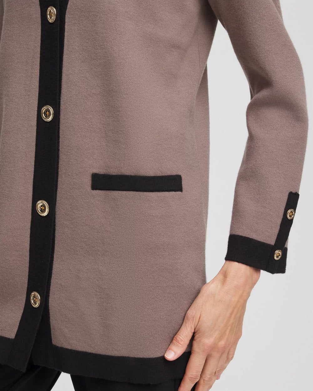 Chico's - Travelers™ Tipped Button-Down Cardigan