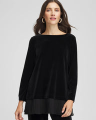 Chico's - Travelers™ Chiffon Hem Velvet Tunic