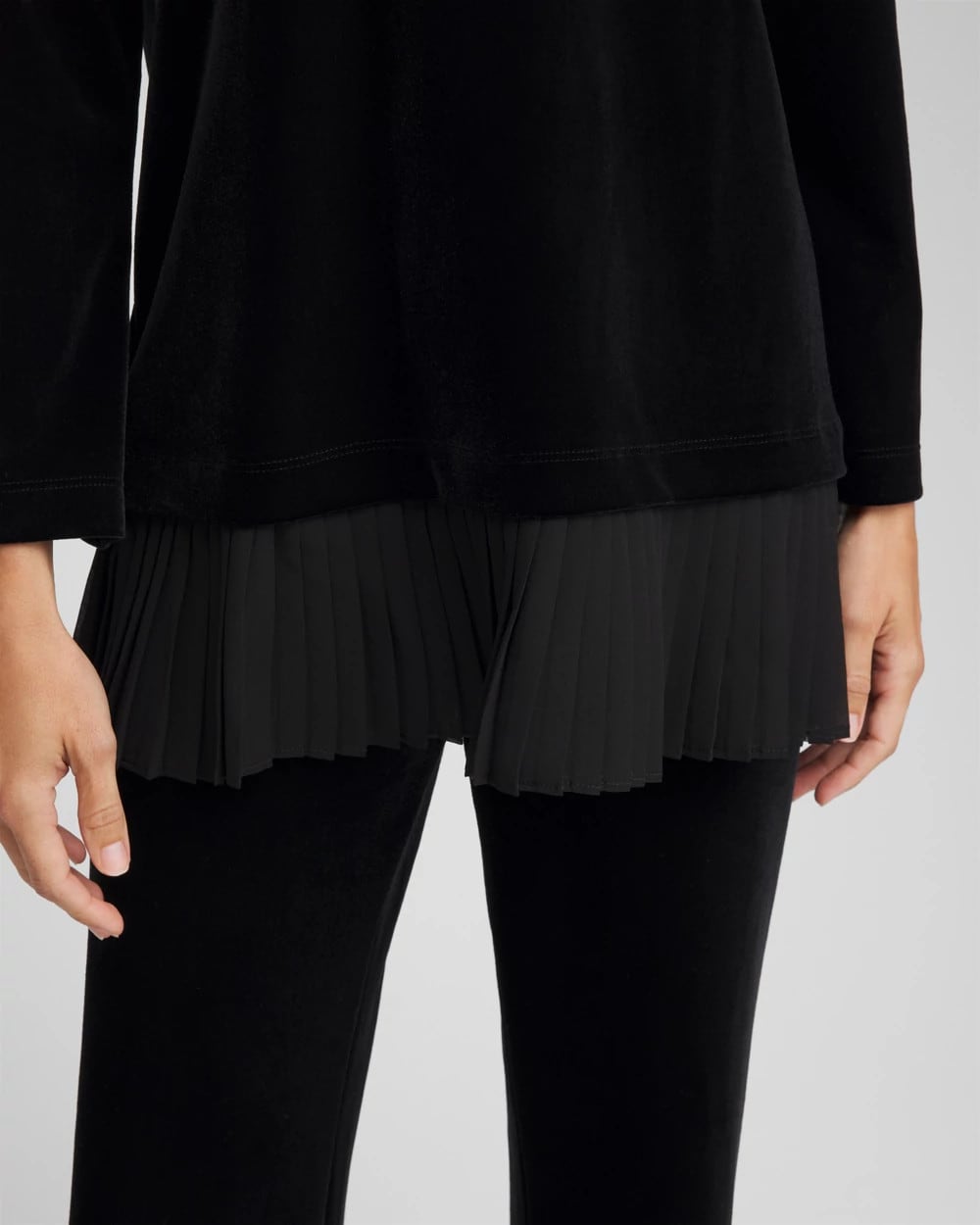 Chico's - Travelers™ Chiffon Hem Velvet Tunic