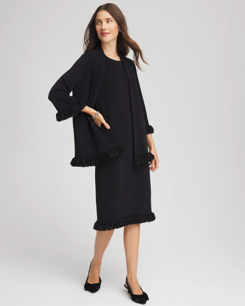 Chico's - Travelers™ Fringe Hem Tank Dress