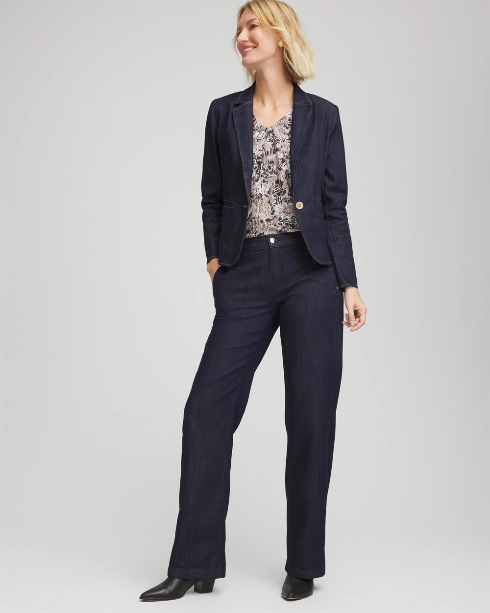 Chico's - Denim Peplum Blazer