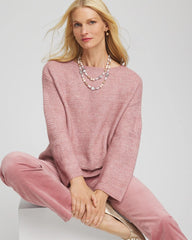 Chico's - Tonal Embroidered Boatneck Pullover Sweater