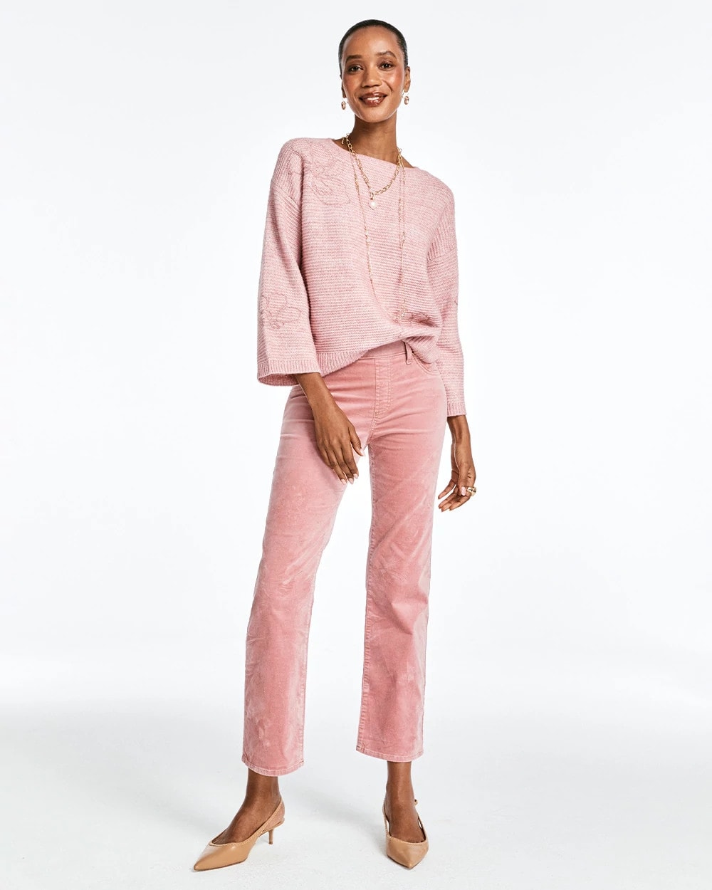 Chico's - Velveteen Pull-On Flared Jeans