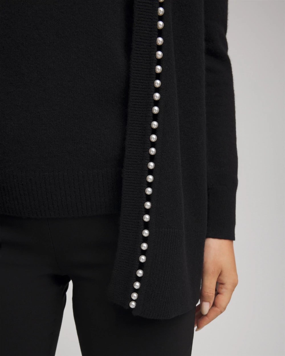 Chico's - Cashmere Pearl-Trim Cardigan