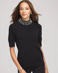 Chico's - Cashmere Pearl Mockneck Sweater