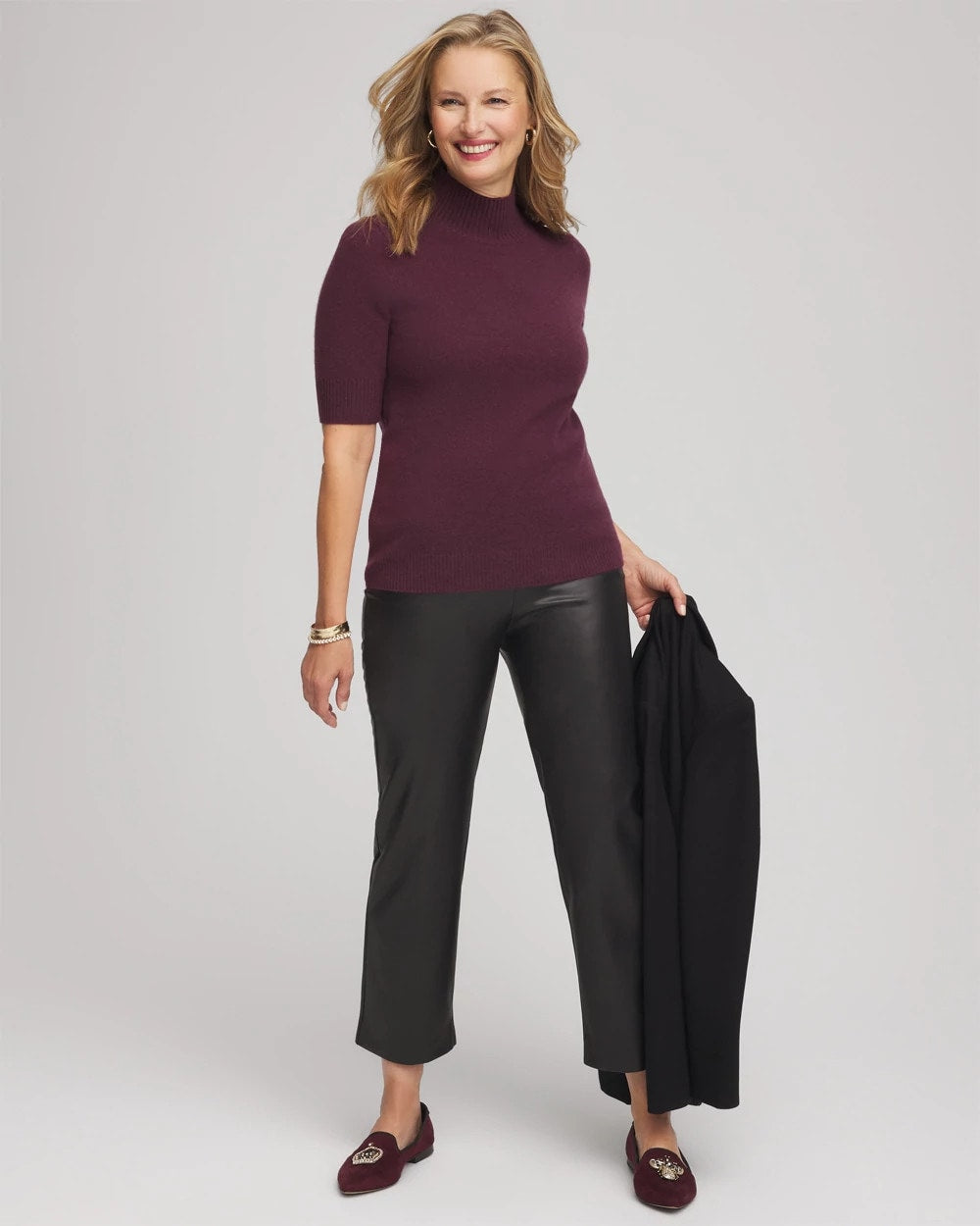 Chico's - Cashmere Elbow-Sleeve Sweater