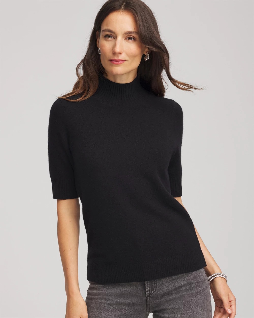 Chico's - Cashmere Elbow-Sleeve Sweater