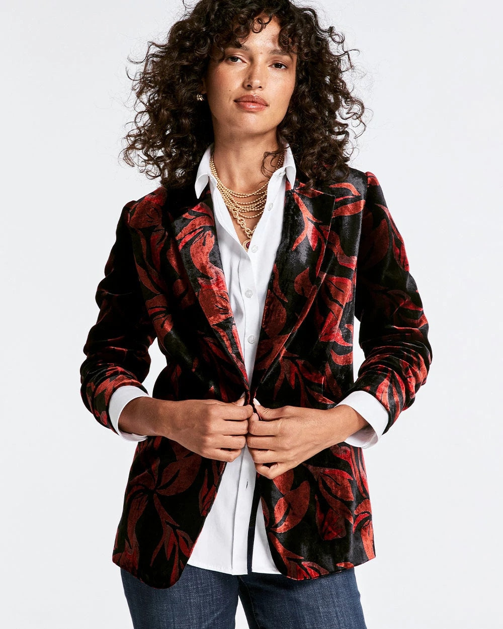Chico's - Velvet Printed Blazer