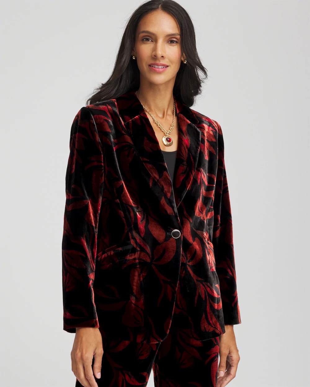 Chico's - Velvet Printed Blazer