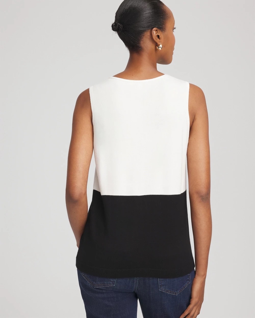 Chico's - Colorblock V-neck Sweater Tank