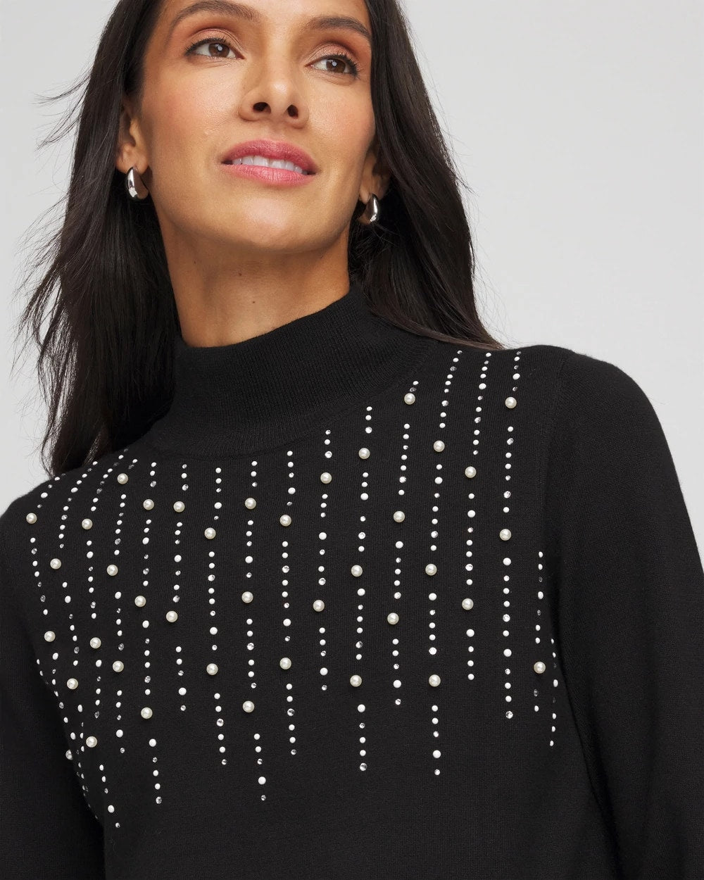 Chico's - Ella Embellished Mockneck Sweater