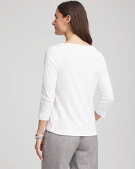 Chico's - Pima Cotton 3/4 Sleeve Tee