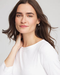 Chico's - Pima Cotton 3/4 Sleeve Tee