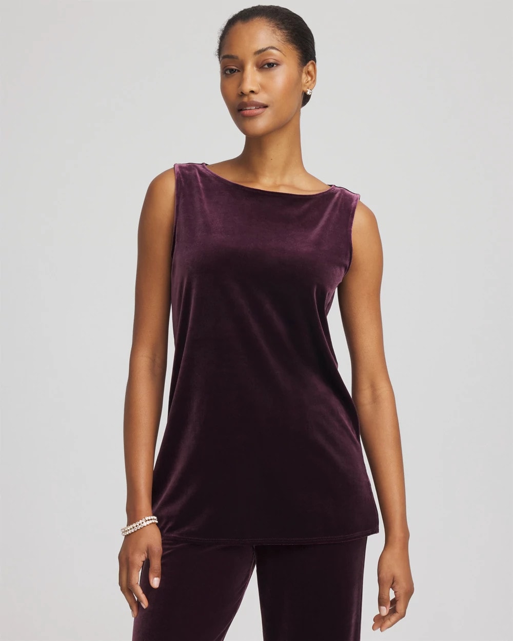 Chico's - Travelers™ Velvet Side-Slit Tank