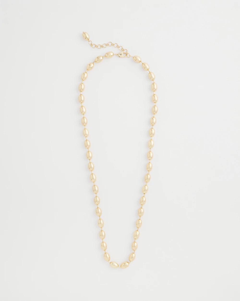 Chico's - Gold Bead Long Single-Strand Necklace