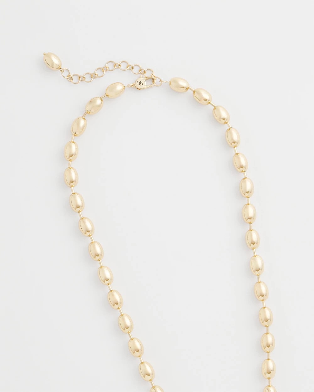 Chico's - Gold Bead Long Single-Strand Necklace