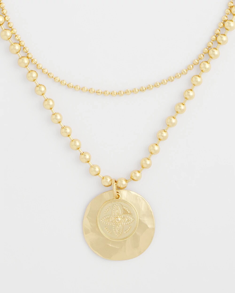 Chico's - Short Gold Ball Chain Pendant