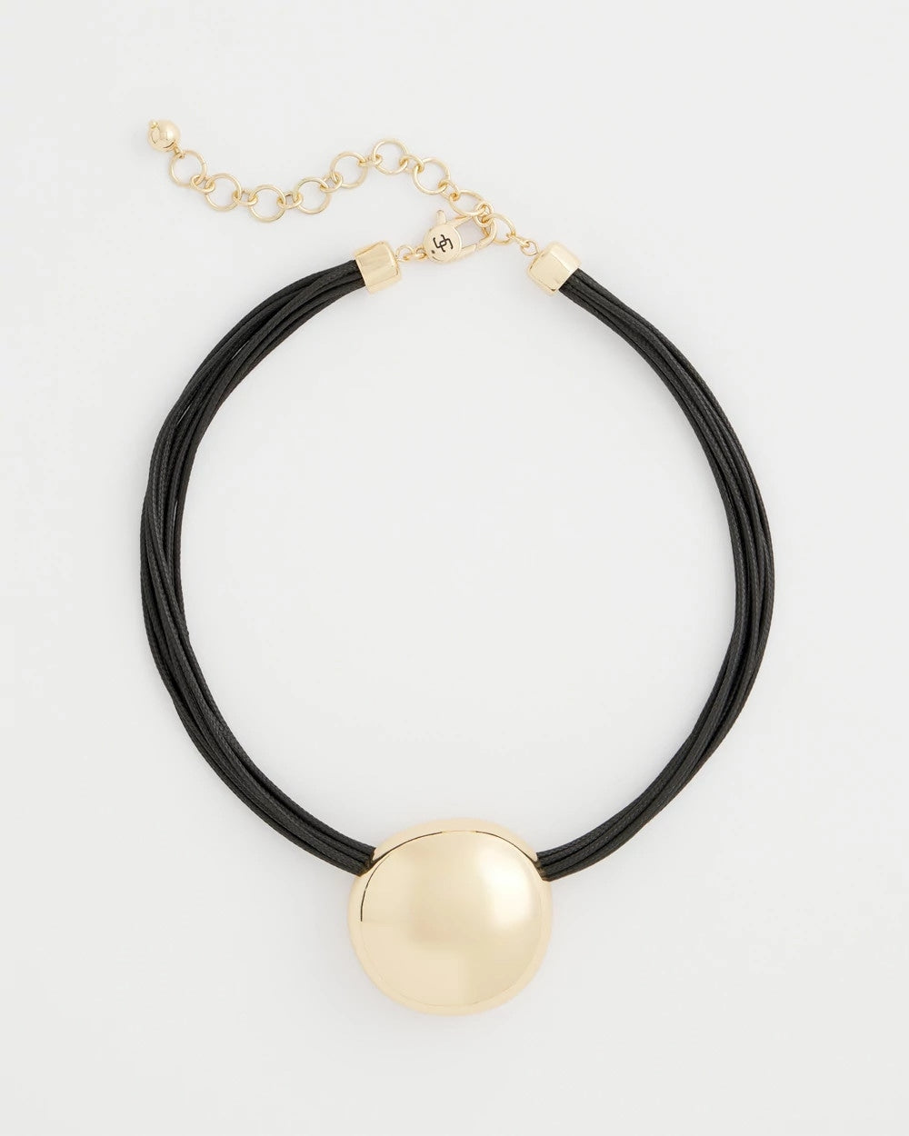 Chico's - Gold Pendant Cord Necklace