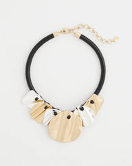 Chico's - Crinkle Mixed Metal Bib Necklace