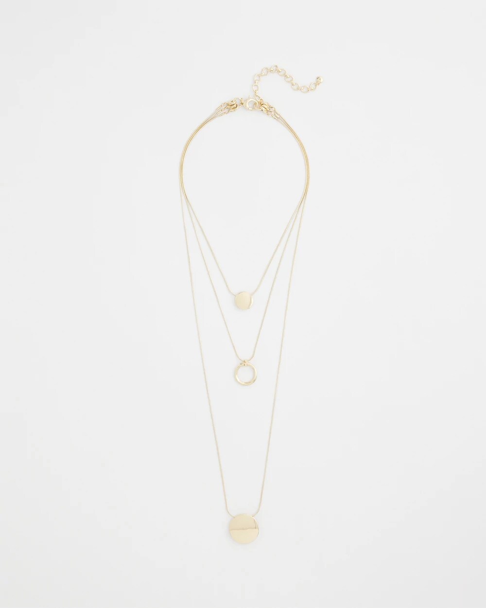 Chico's - Gold Triple Pendant Necklace