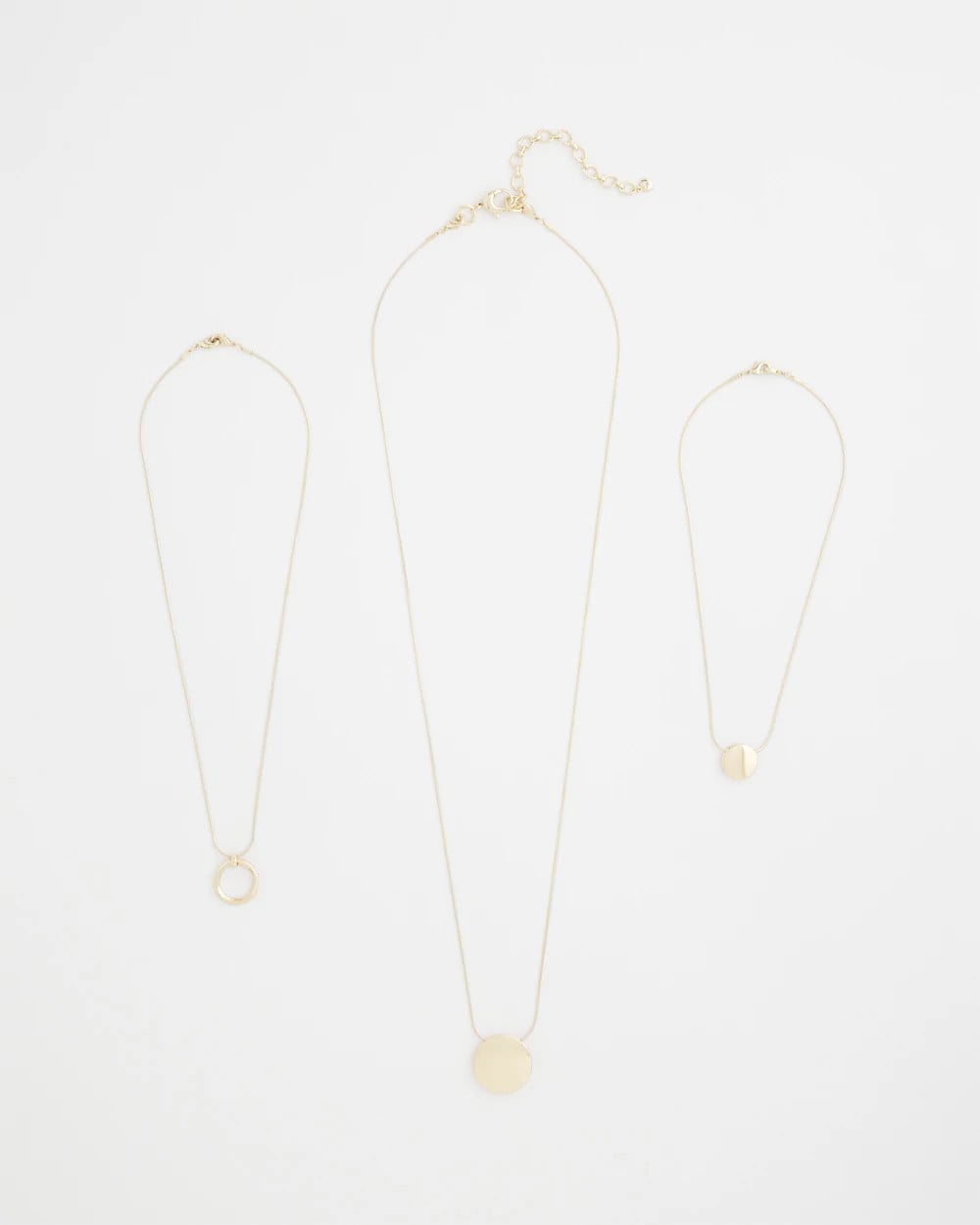 Chico's - Gold Triple Pendant Necklace