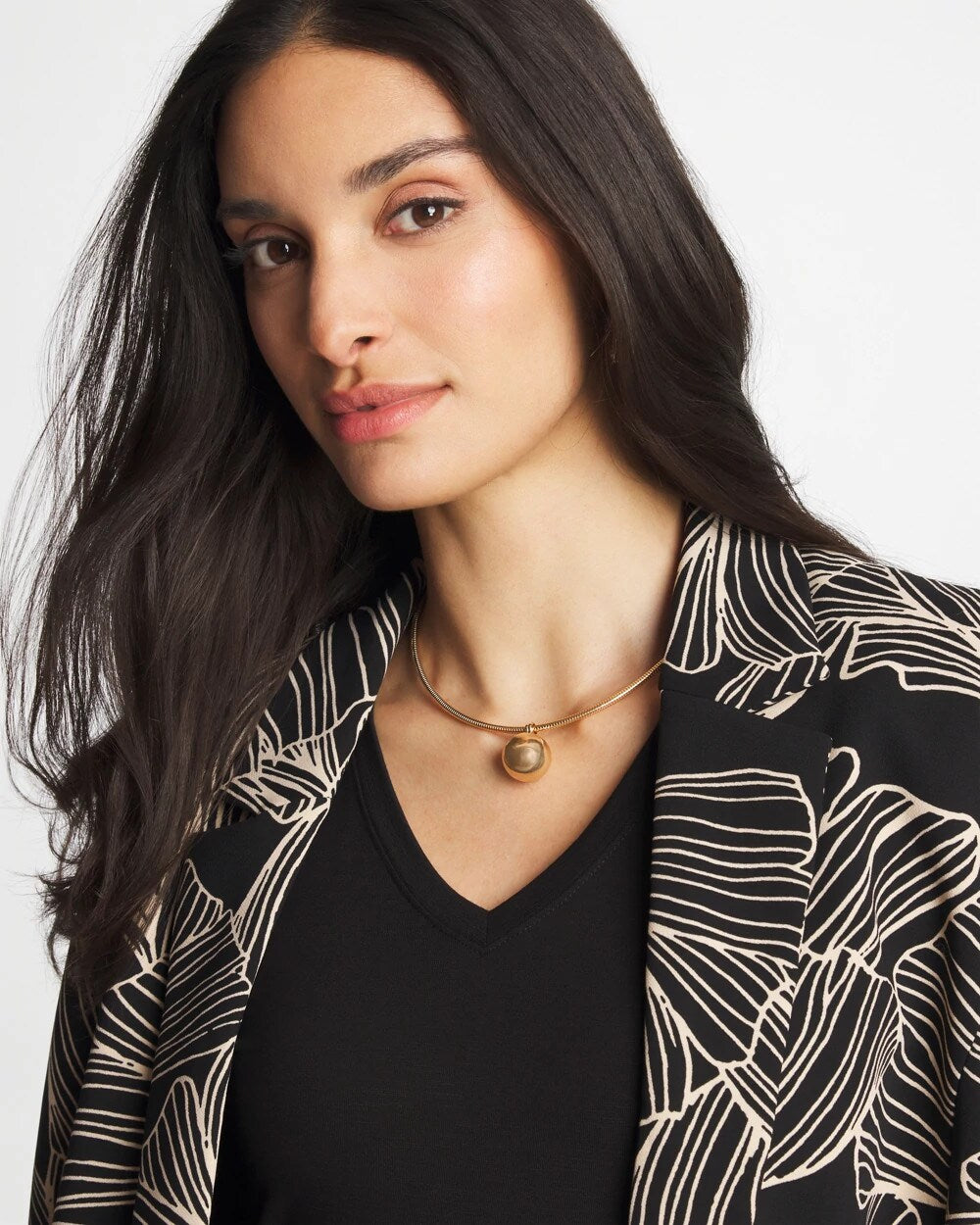 Chico's - Gold Bead Collar Necklace