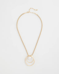 Chico's - Pearl and Gold Pendant