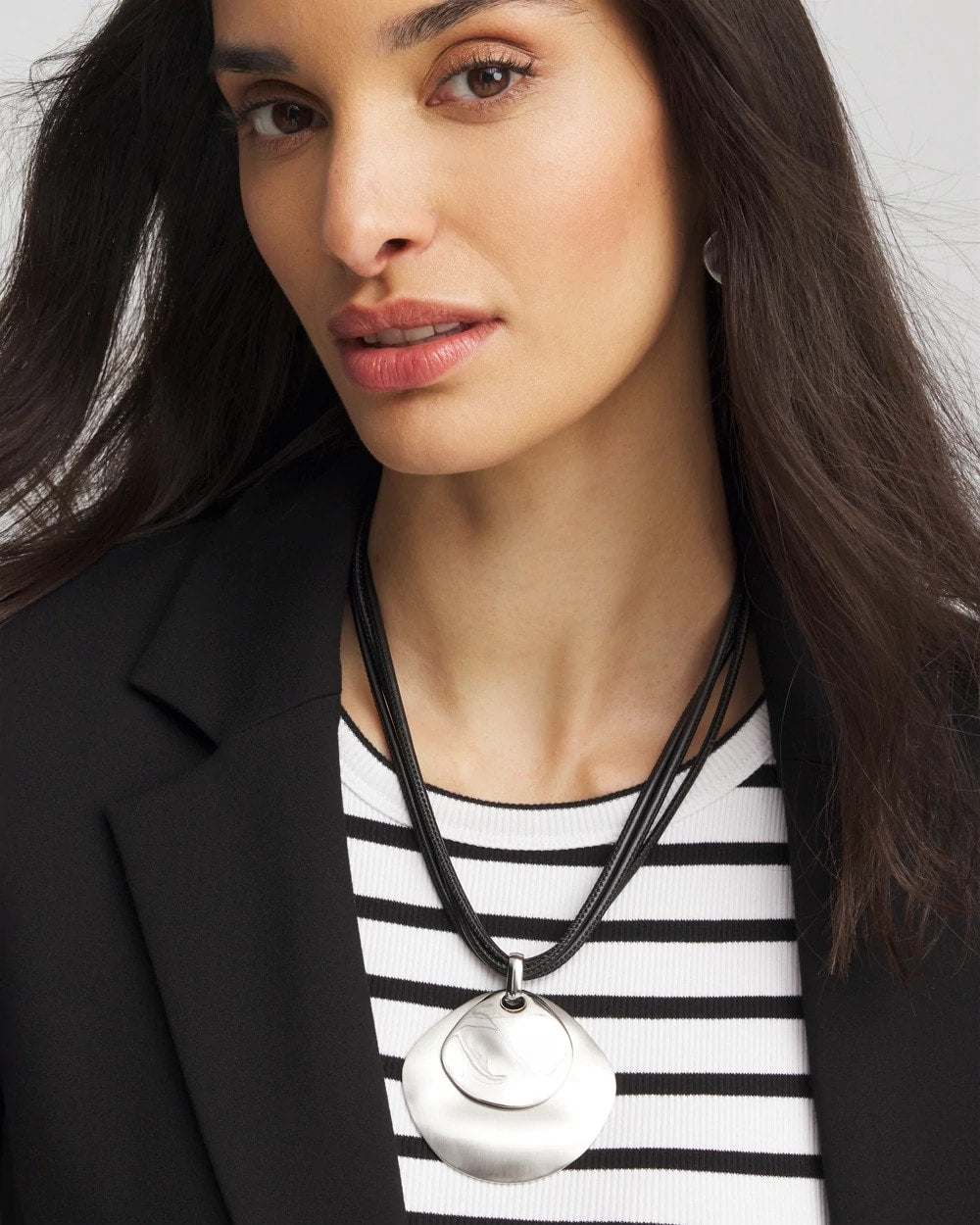 Chico's - Silver Pendant On Cord