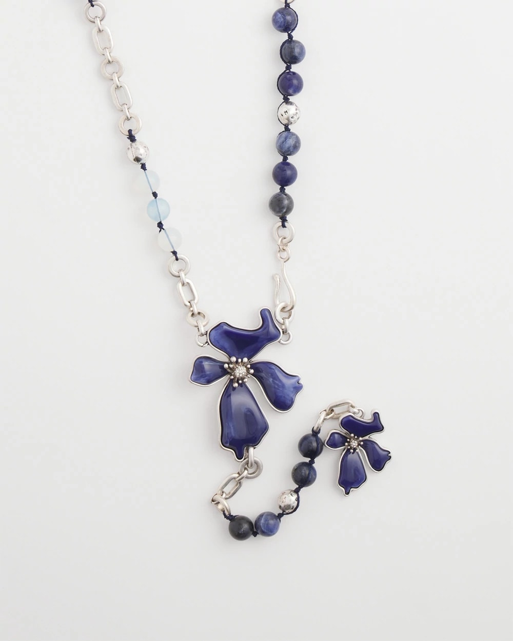 Chico's - Blue Flower Long Y-Necklace
