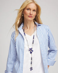 Chico's - Blue Flower Long Y-Necklace