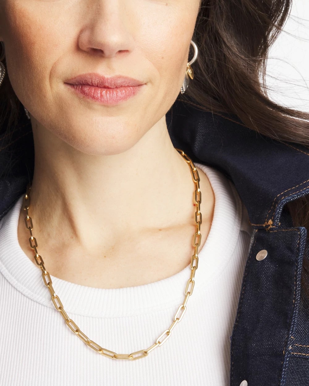 Chico's - Mixed Metal Heart Charm Necklace