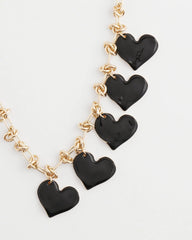 Chico's - Black Heart Drop Off Necklace