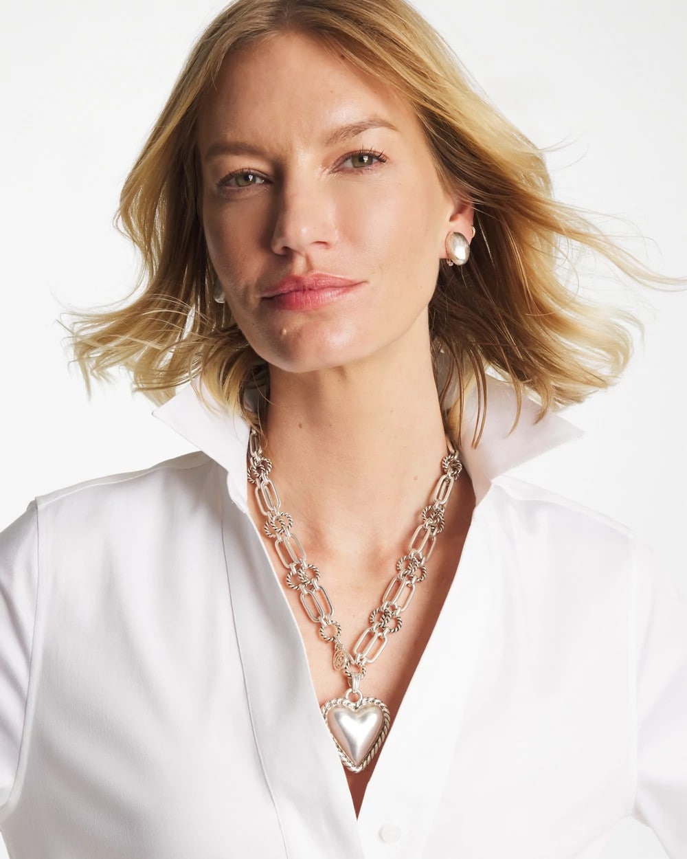 Chico's - Heart Twice As Nice Pendant Necklace