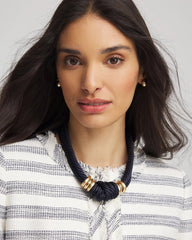Chico's - Navy Knot Rope Necklace