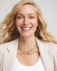 Chico's - Mixed Metal Link Triple-Strand Necklace
