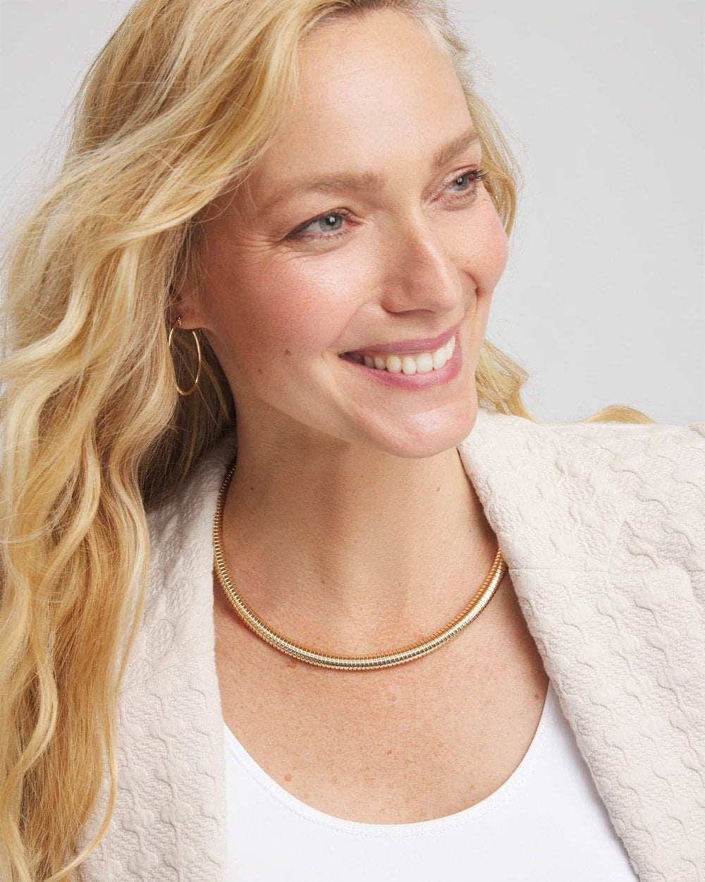 Chico's - Mixed Metal Link Triple-Strand Necklace